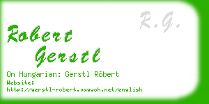 robert gerstl business card